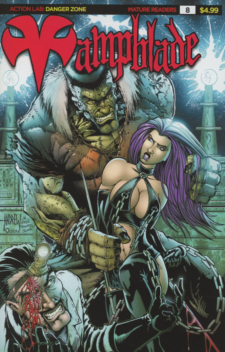 Vampblade #8 Cover C Variant Andrew Mangum 90s Monster Cover