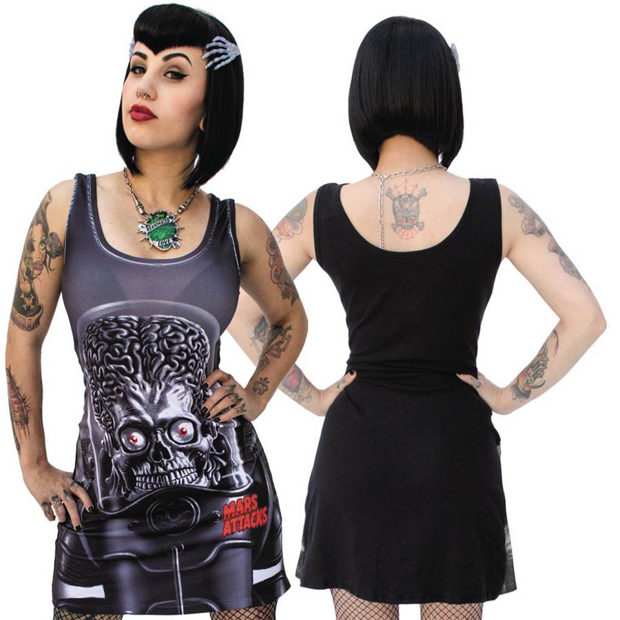 Kreepsville Mars Attacks Grim Grin Tank Dress Large