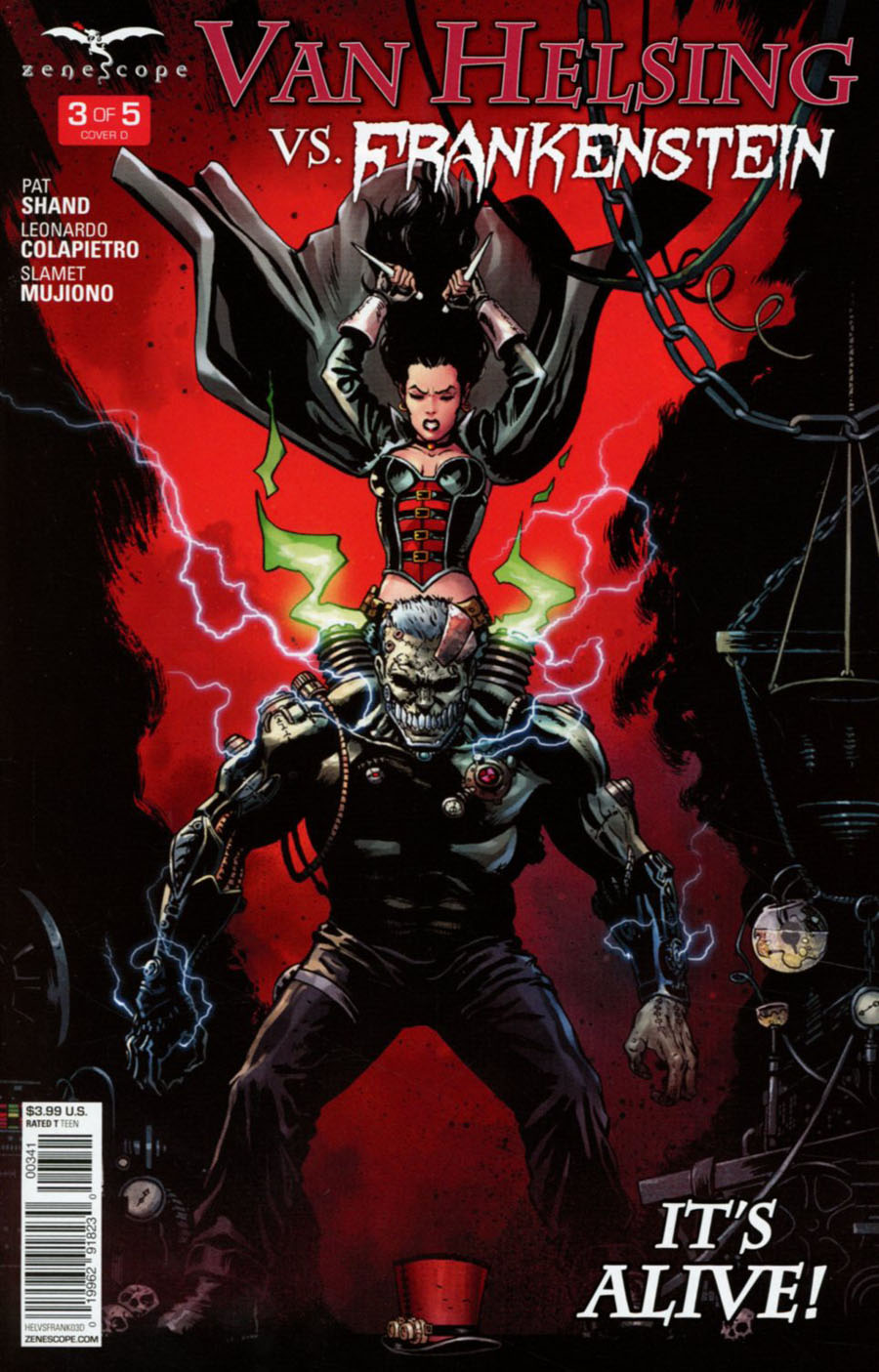 Grimm Fairy Tales Presents Van Helsing vs Frankenstein #3 Cover D Sami Kivela