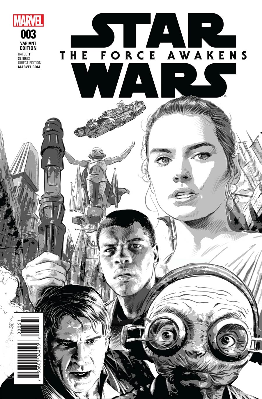 Star Wars Episode VII The Force Awakens Adaptation #3 Cover C Incentive Mike Deodato Jr Sketch Cover