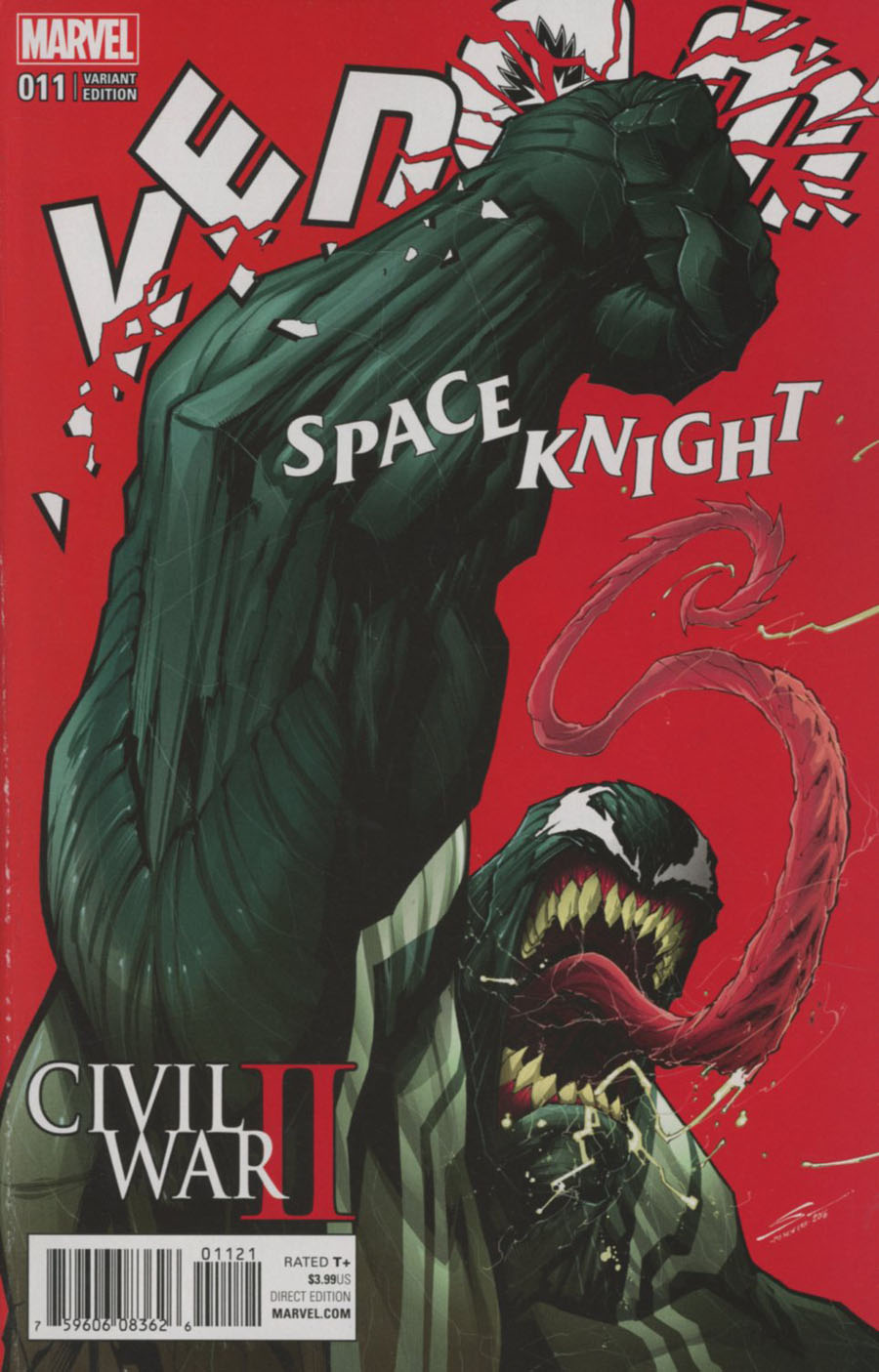 Venom Space Knight 11 Cover B Incentive Gerardo Sandoval Variant Cover Civil War Ii Tie In 3871