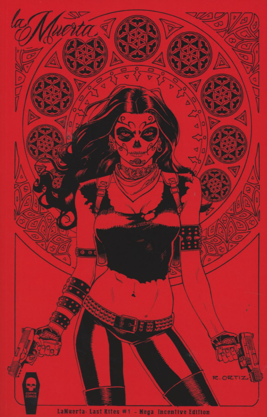 La Muerta Last Rites #1 Cover F Incentive Richard Ortiz Red Variant Cover