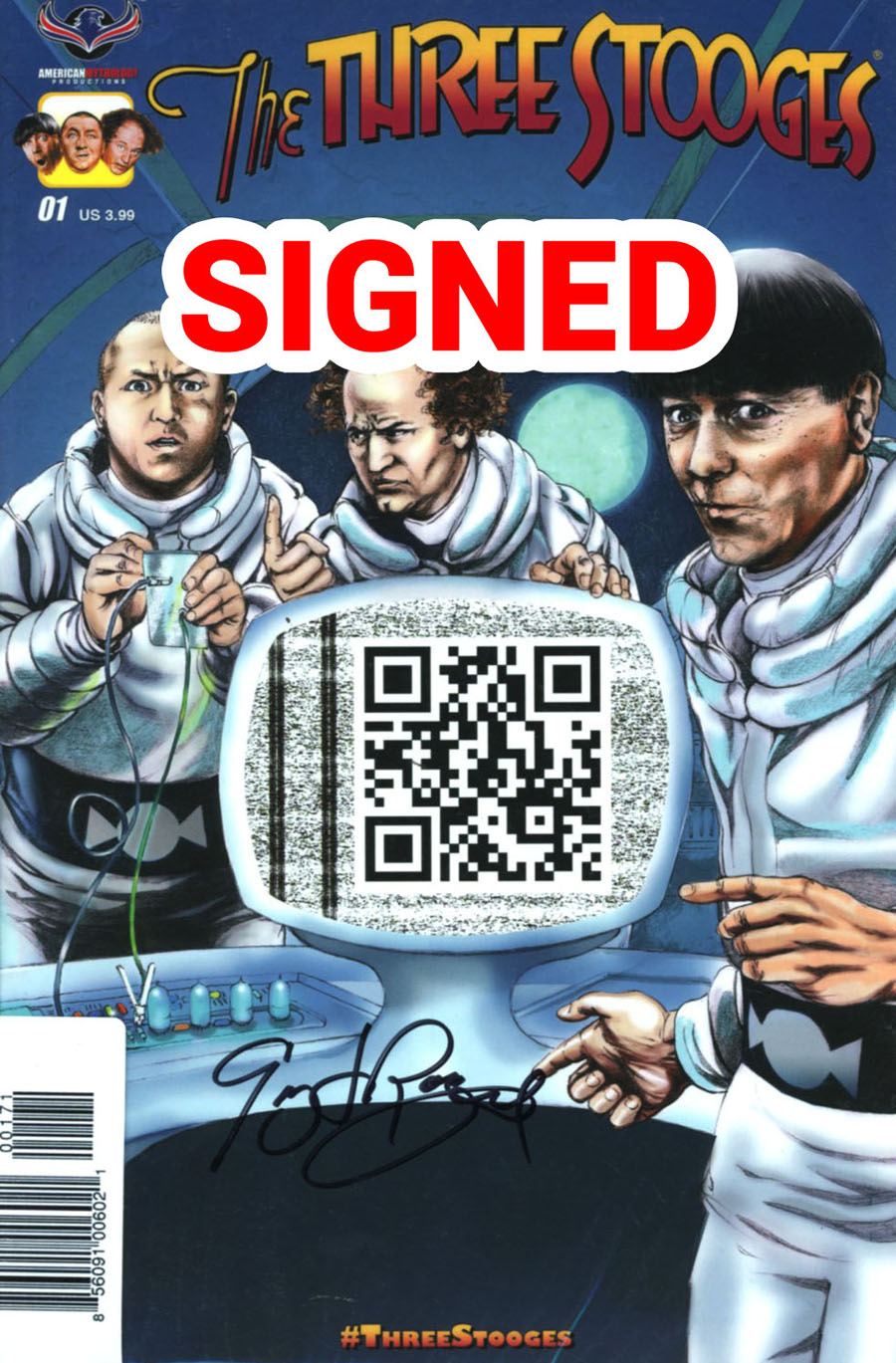 Three Stooges Boys Are Back #1 Signed Complete Fan Set