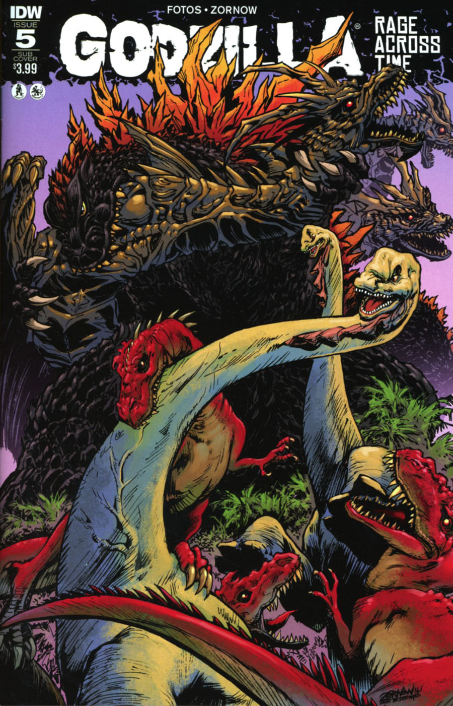 Godzilla Rage Across Time #5 Cover B Variant Jeff Zornow Subscription Cover