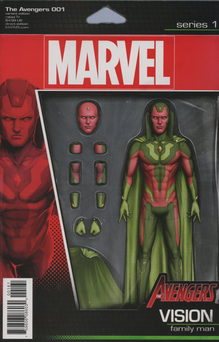 Avengers Vol 6 #1 Cover D Variant John Tyler Christopher Vision Action Figure Cover (Marvel Now Tie-In)