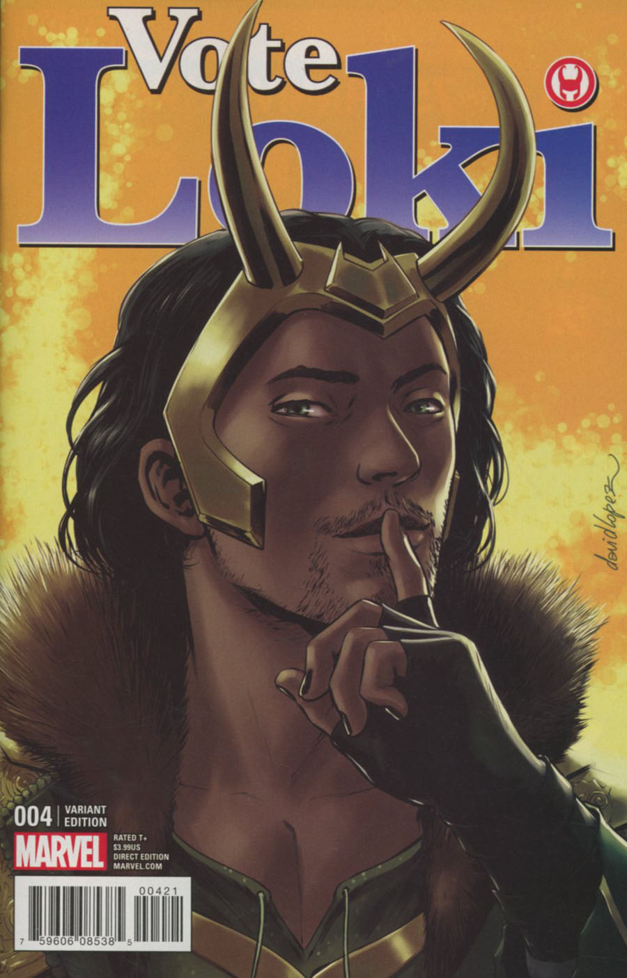 Vote Loki #4 Cover B Incentive David Lopez Variant Cover