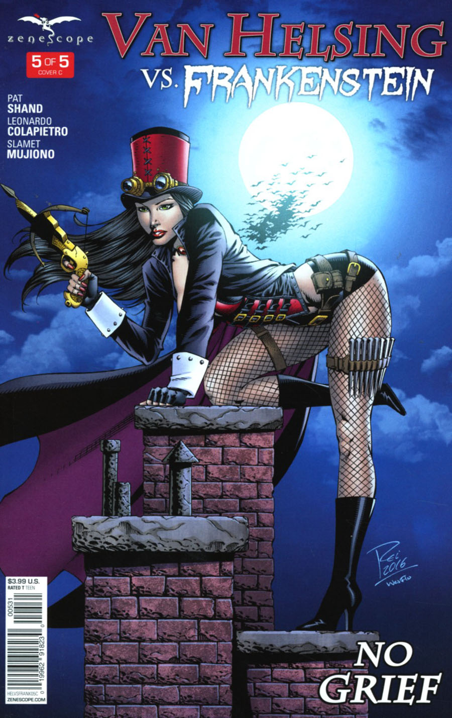 Grimm Fairy Tales Presents Van Helsing vs Frankenstein #5 Cover C Renato Rei