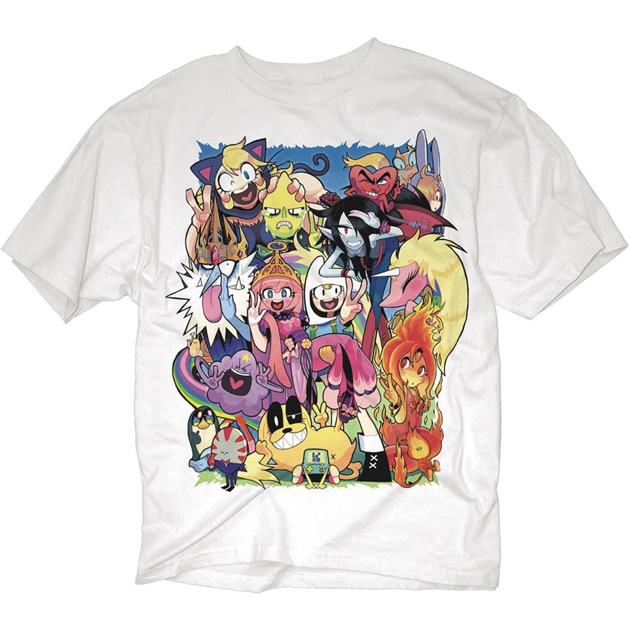 Adventure Time Boom Anime Previews Exclusive White T-Shirt Large