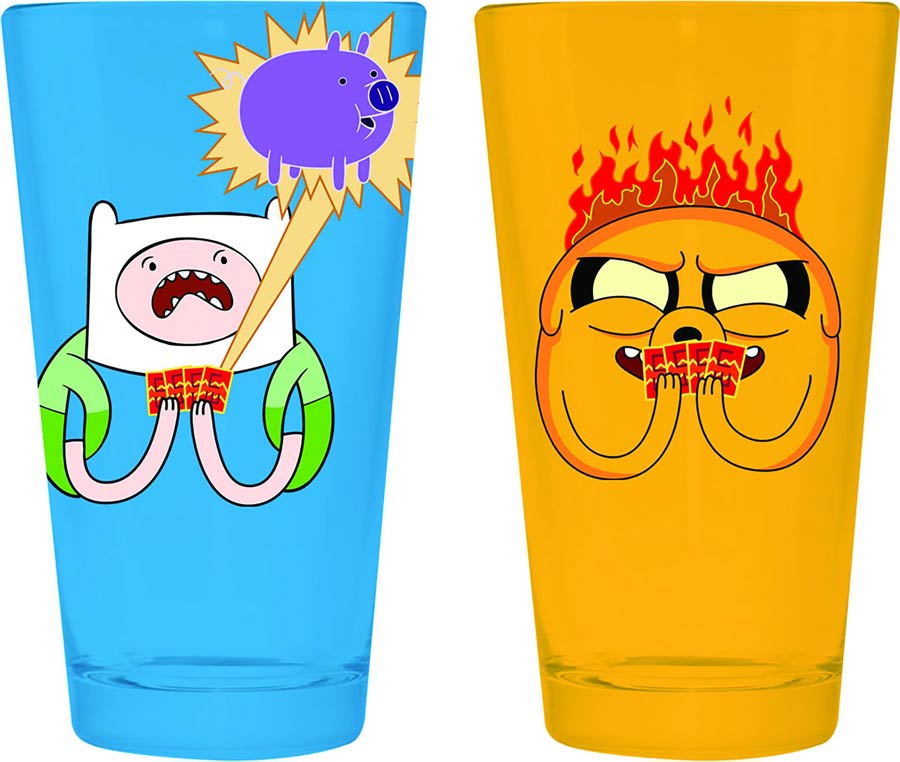 Adventure Time Finn And Jake 2-Pack Pint Glass Set
