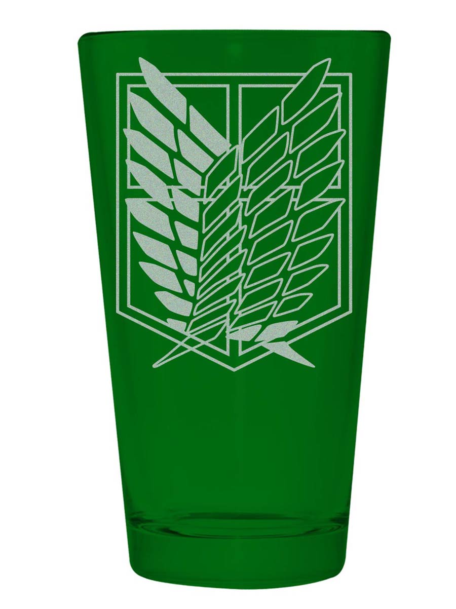 Attack On Titan Scout Green Etched Glass