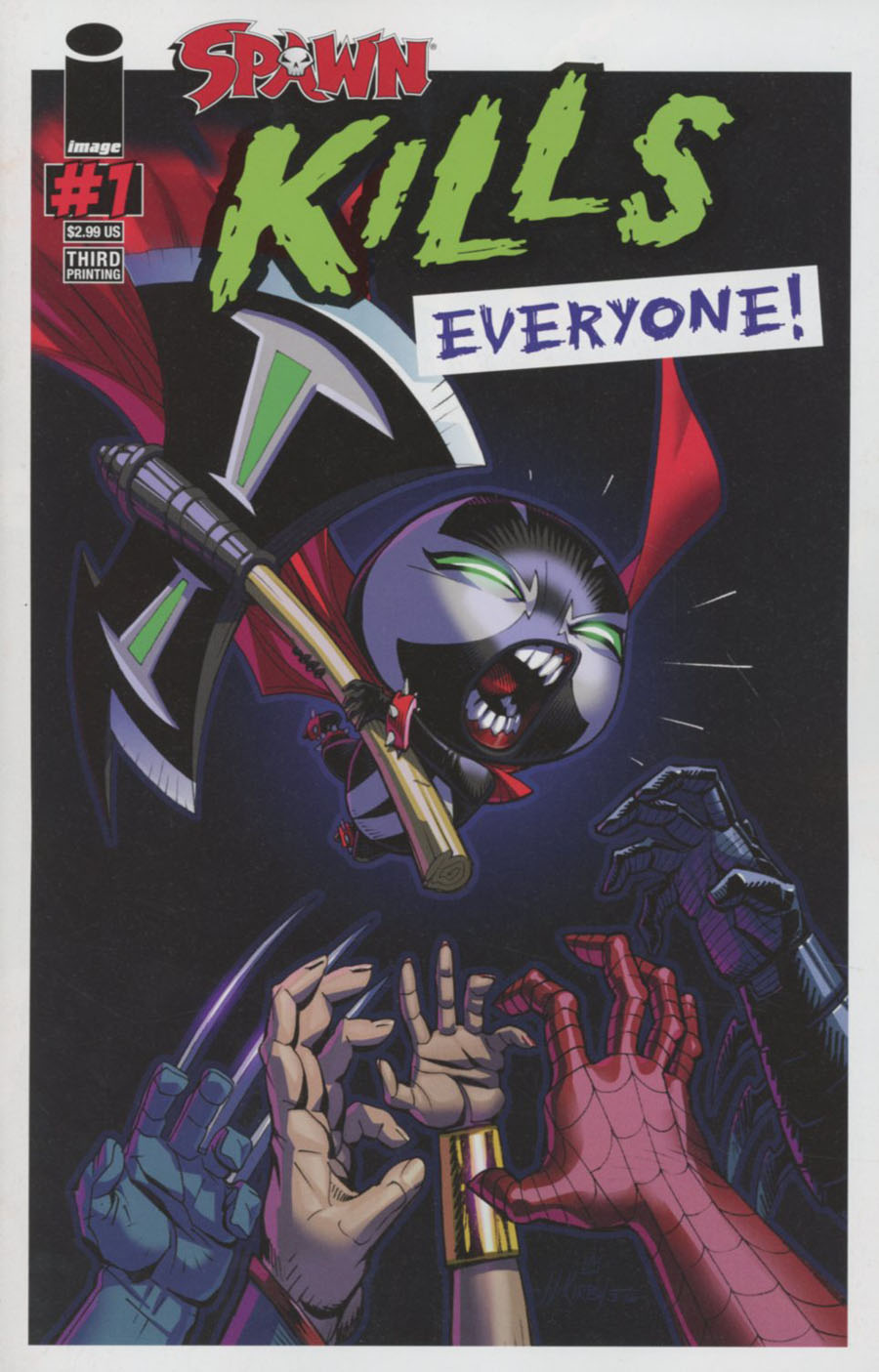 Spawn Kills Everyone One Shot Cover E 3rd Ptg JJ Kirby Variant Cover