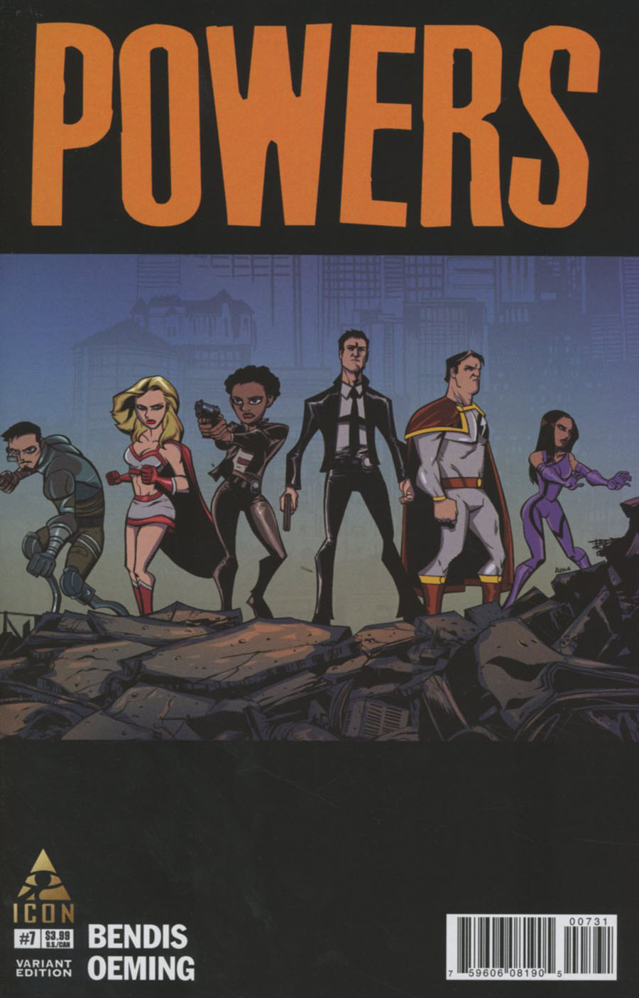 Powers Vol 4 #7 Cover B Incentive Michael Avon Oeming Variant Cover