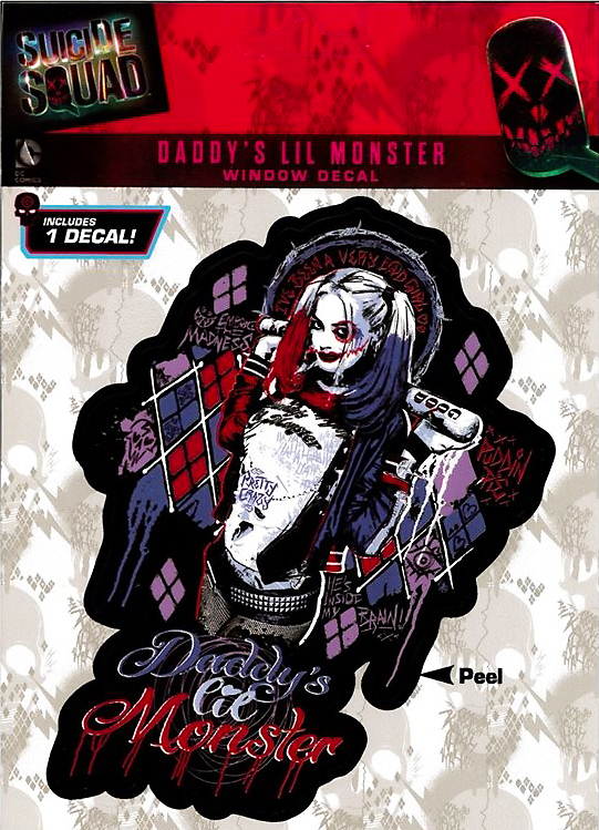 Suicide Squad Movie Vinyl Decal - Harley Quinn Daddys Lil Monster