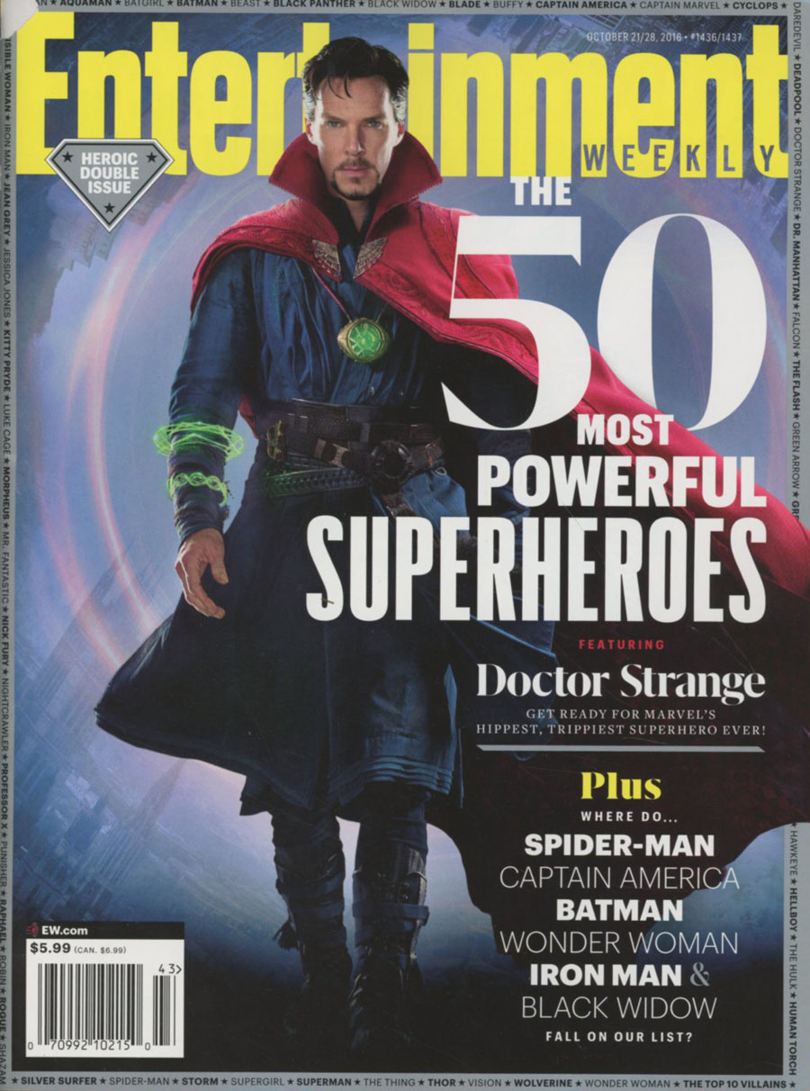 Entertainment Weekly #1436 / 1437 October 21 / 28 2016 Heroic Double Issue