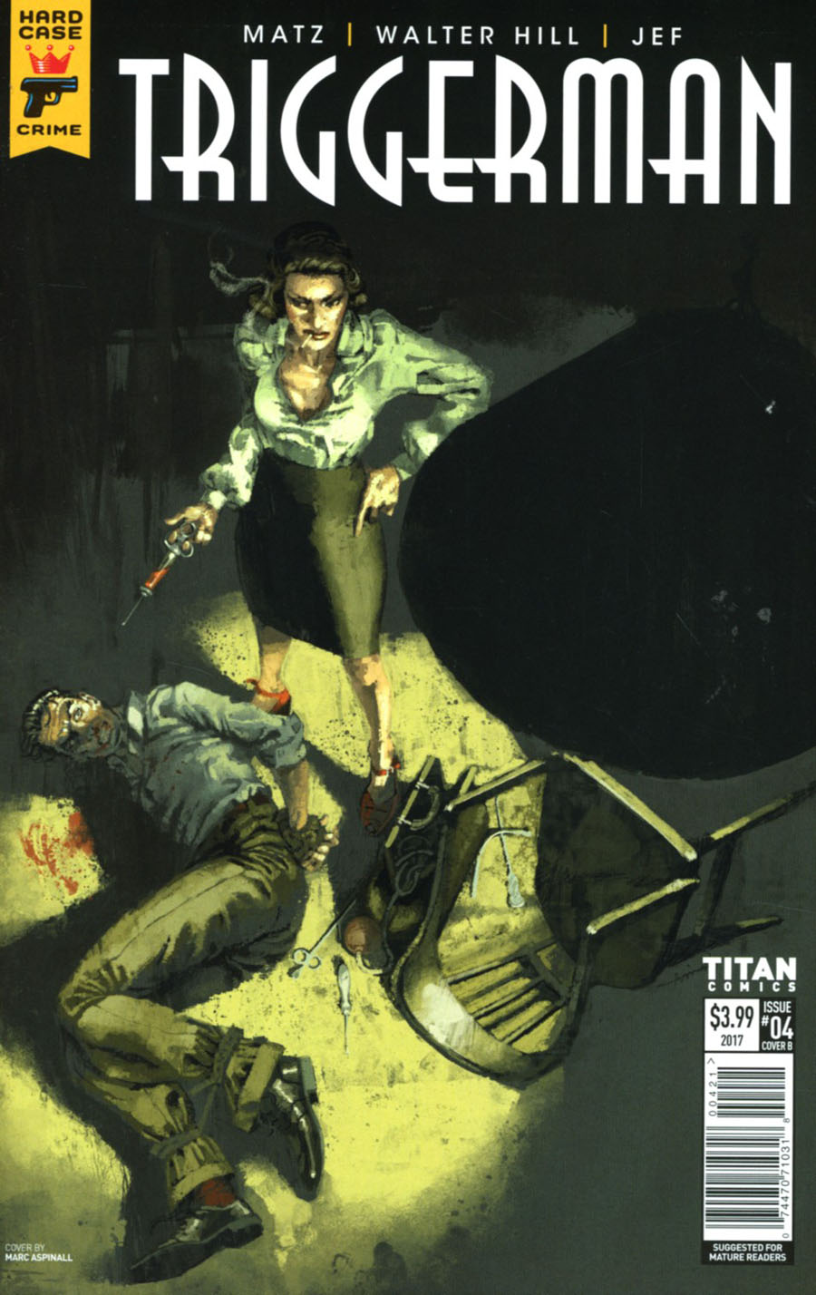 Hard Case Crime Triggerman #4 Cover B Variant Marc Aspinall Cover