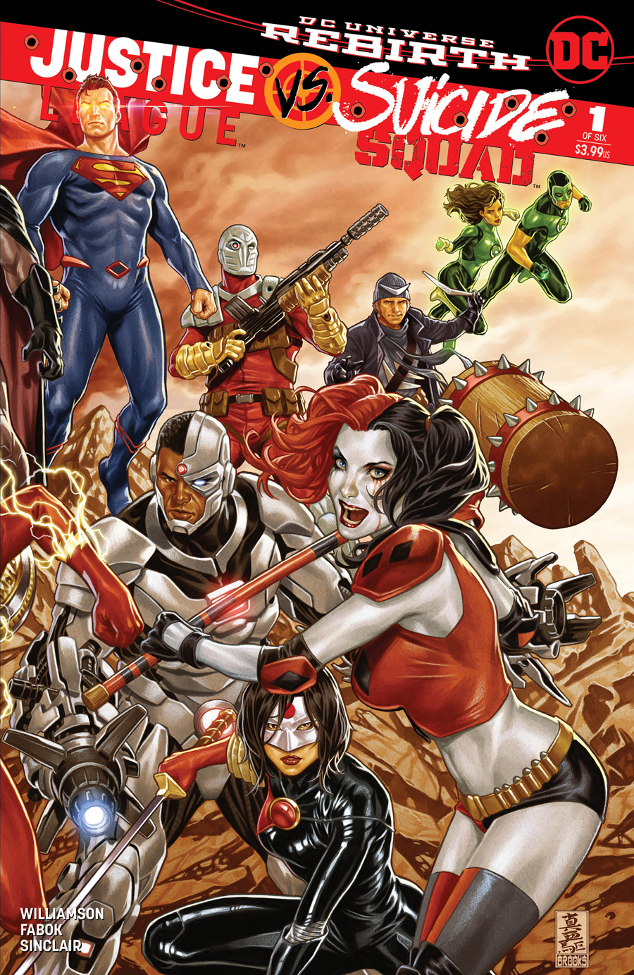 Justice League vs Suicide Squad #1 Cover C Midtown Exclusive Mark Brooks Connecting Variant Part 2 Cover