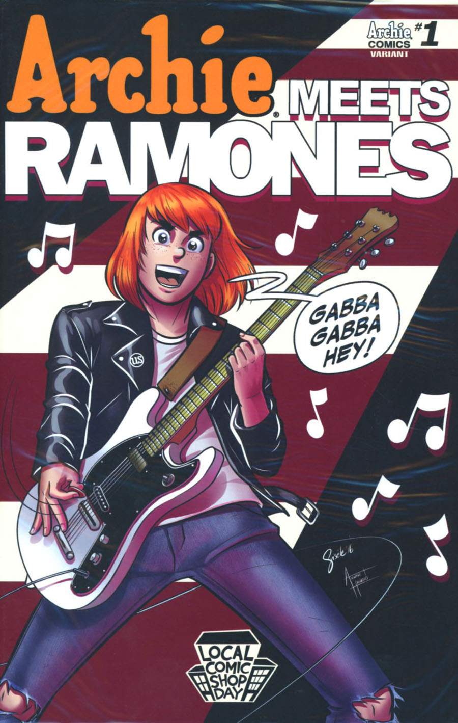 LCSD 2016 Archie Meets The Ramones One Shot Variant Gisele Lagace Cover