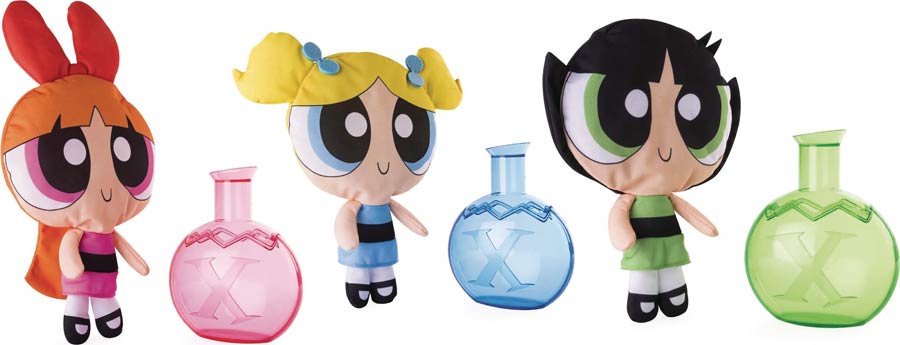 Powerpuff Girls 12-Inch Puff Out Plush 3-Piece Assortment Case