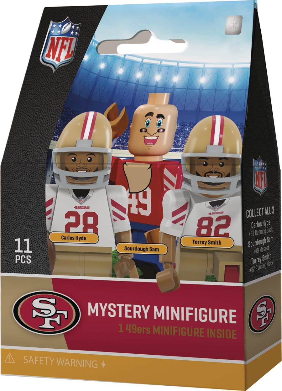 Oyo NFL Team Mini Figure San Francisco 49ers Blind Mystery Box 24-Piece Display