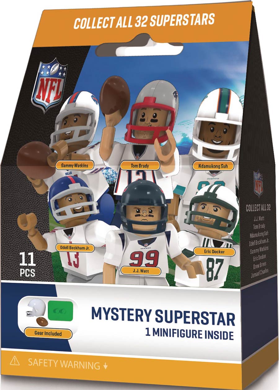 Oyo NFL Superstars Mini Figure Blind Mystery Box 24-Piece Display