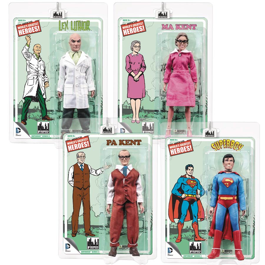 Superman Retro 8-Inch Action Figure Series 3 Assortment Case