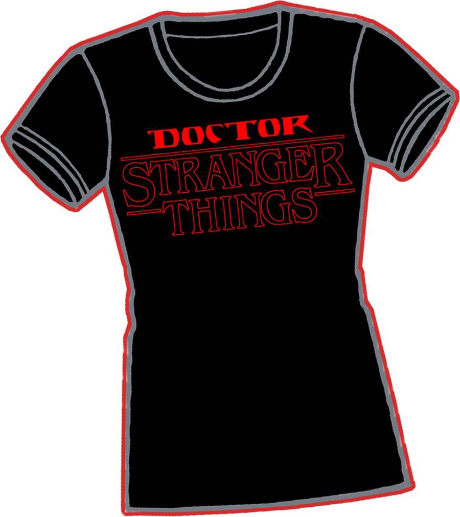 Doctor Stranger Things Womens T-Shirt Large