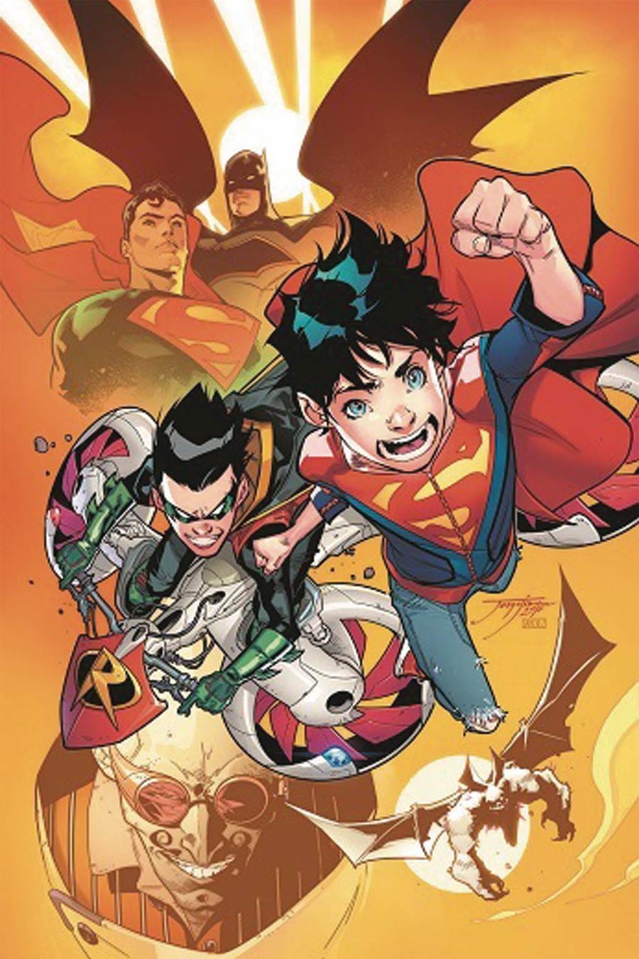 Super Sons #1 Cover D DF Ultra-Limited Elite Gold Signature Series Signed By Peter Tomasi