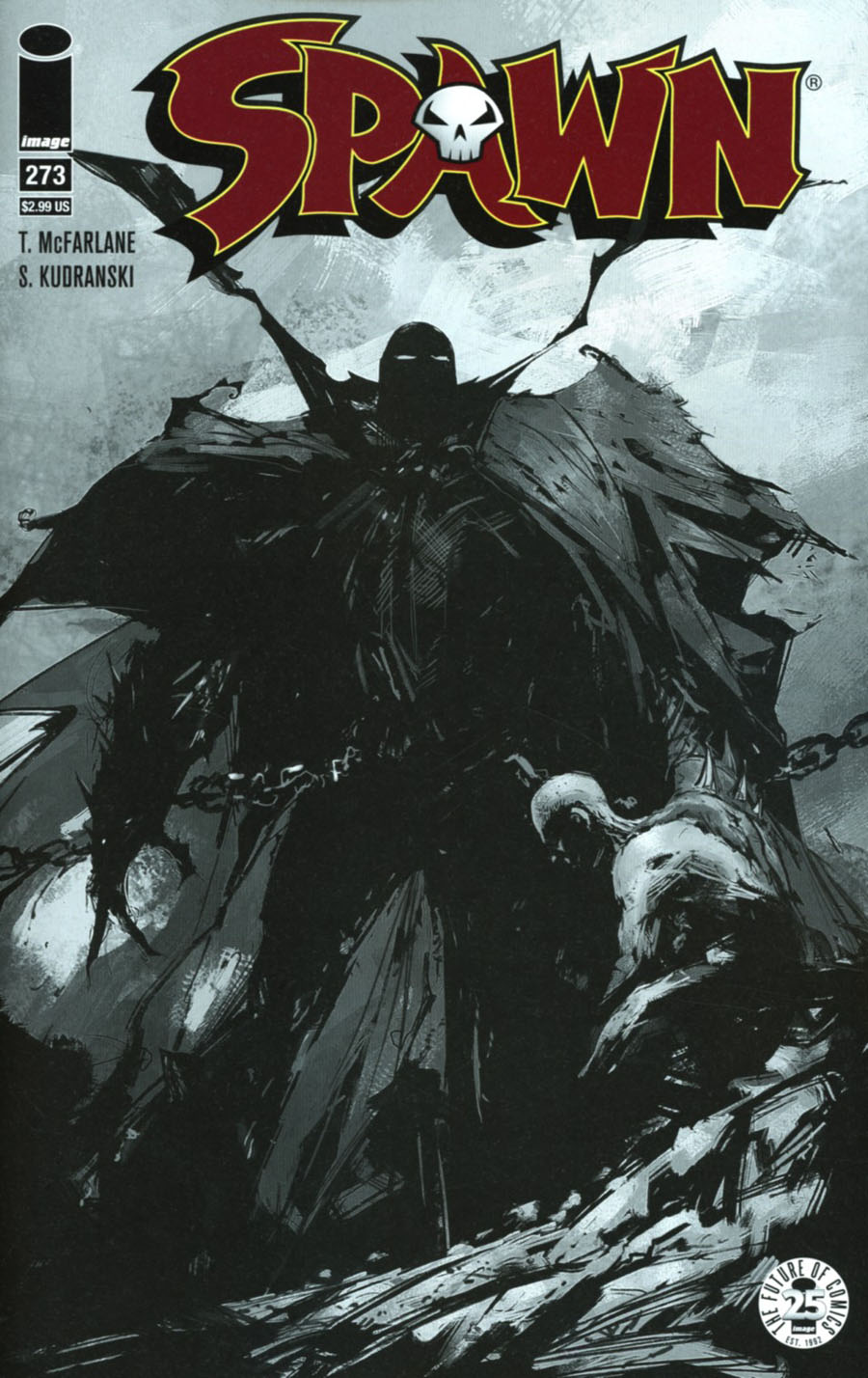 Spawn #273 Cover B Variant Todd McFarlane Black & White Cover