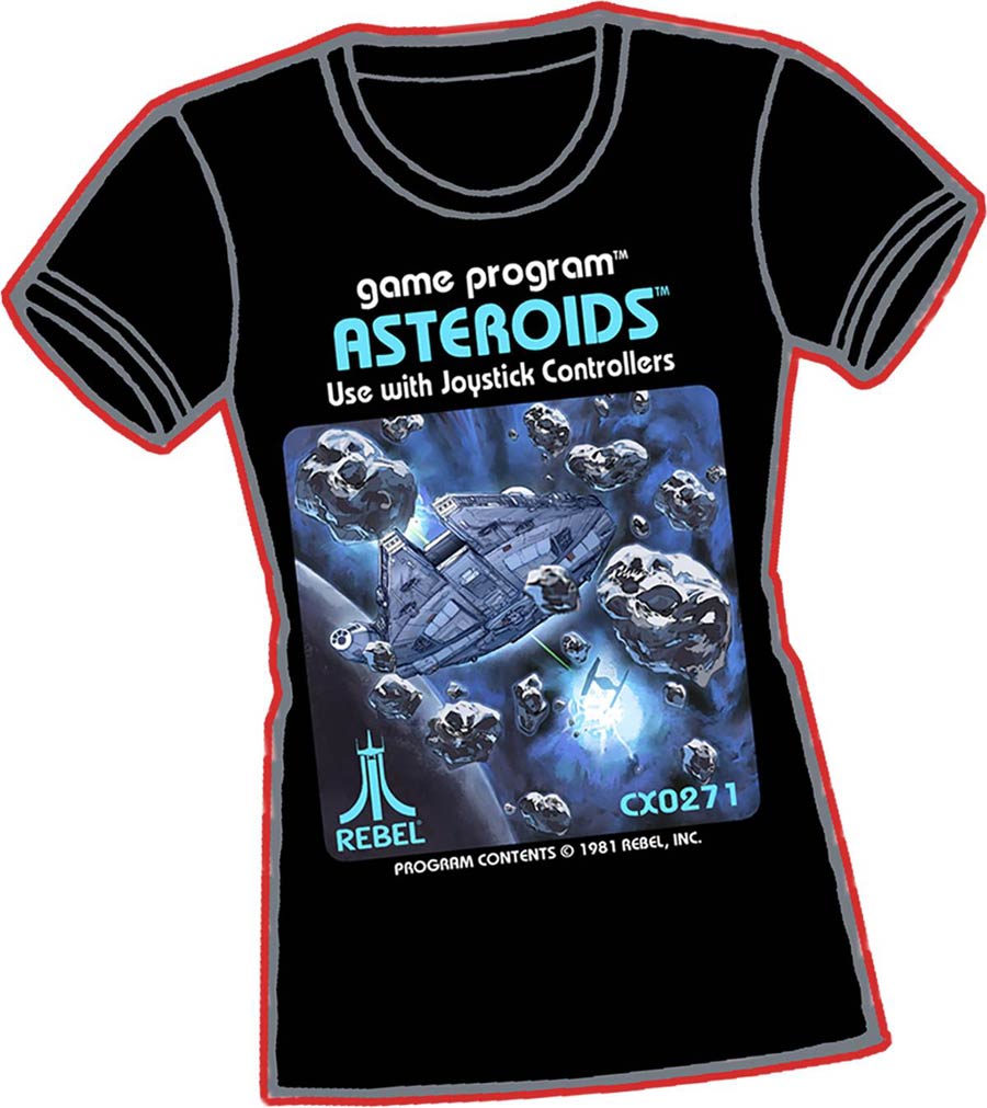 Millenium Asteroids Womens T-Shirt Large