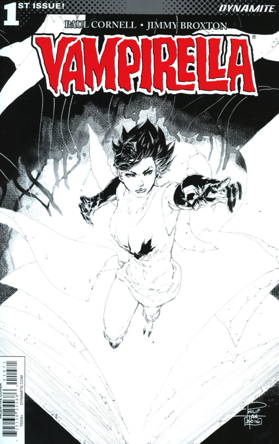 Vampirella Vol 7 #1 Cover G Incentive Philip Tan Black & White Cover