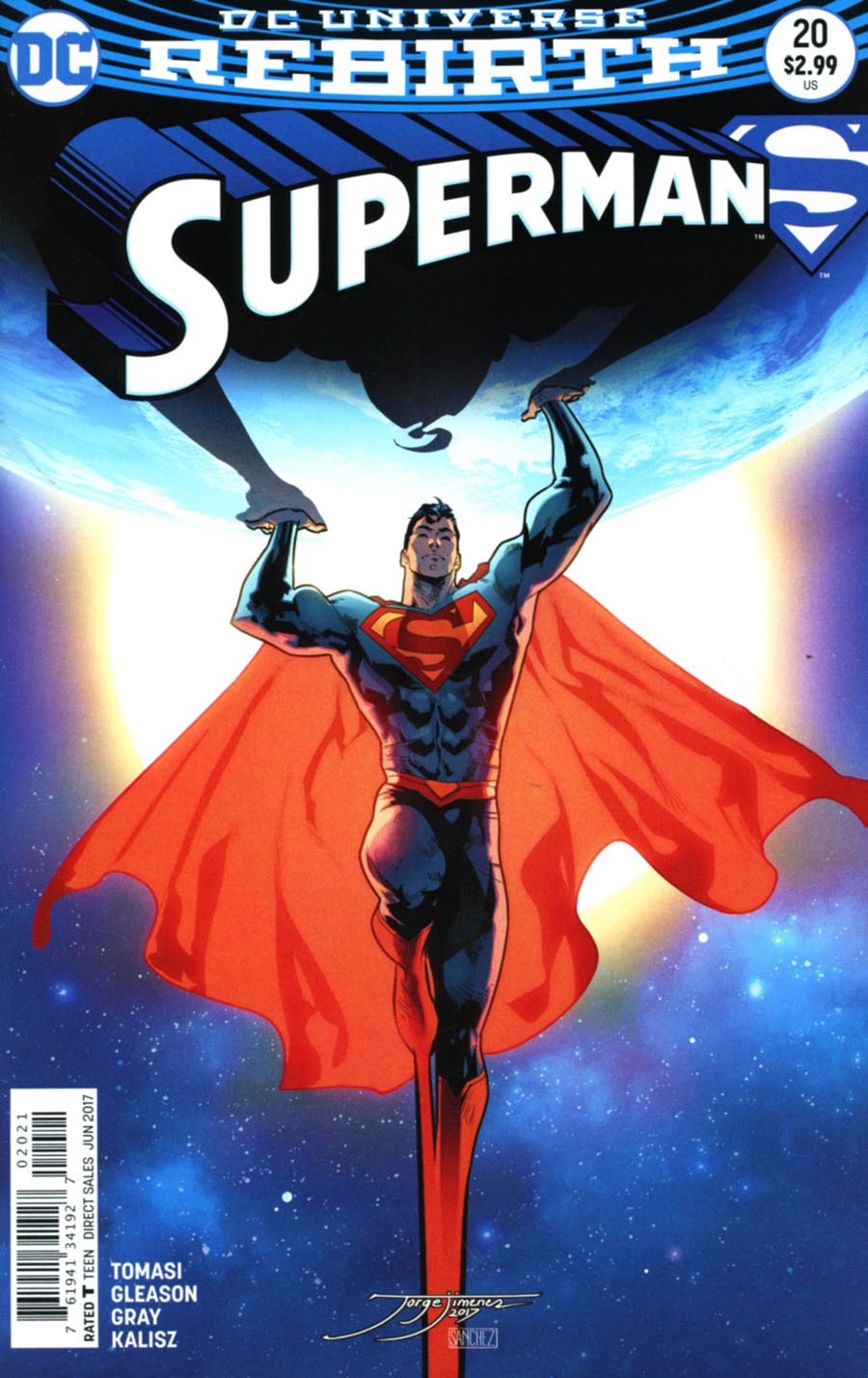 Superman Vol 5 #20 Cover B Variant Jorge Jimenez Cover (Superman Reborn Aftermath Tie-In)