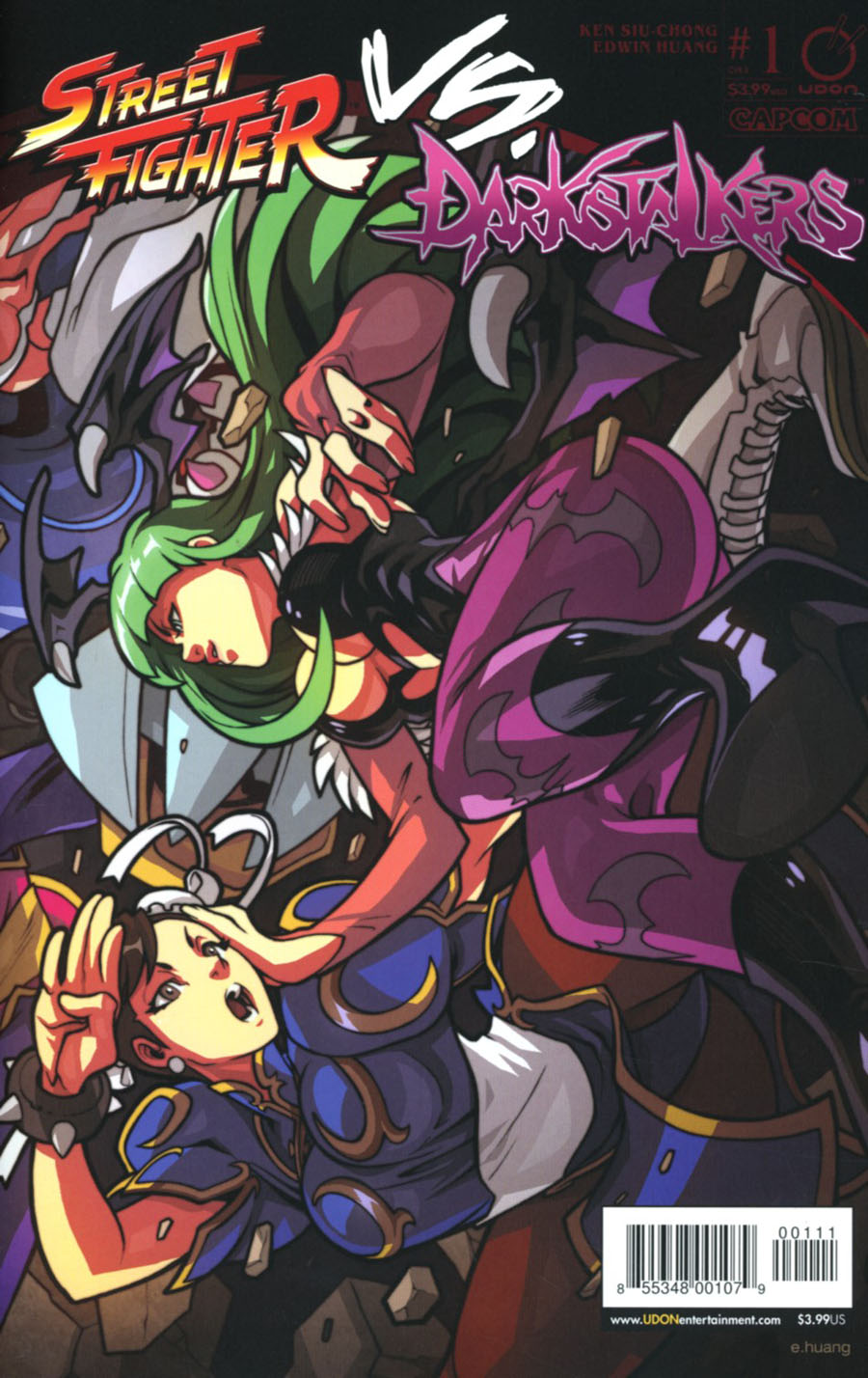 Street Fighter vs Darkstalkers #1 Cover A Regular Edwin Huang Wraparound Cover