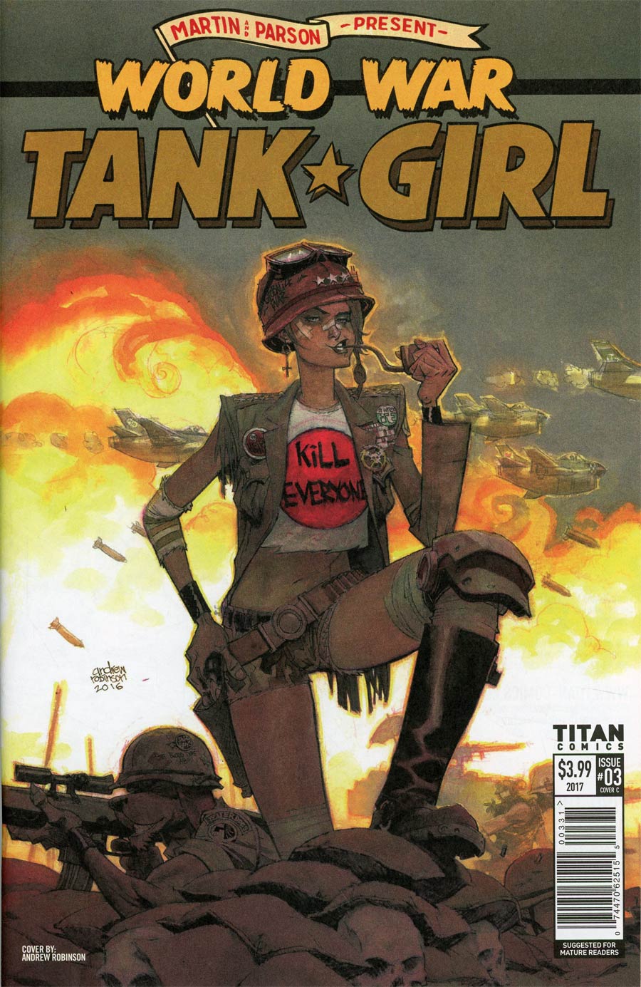 Tank Girl World War Tank Girl #3 Cover C Variant Andrew Robinson Cover