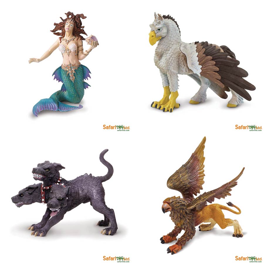 Safari Fantasy Dragon Figurine Series H 4-Piece Assortment Case