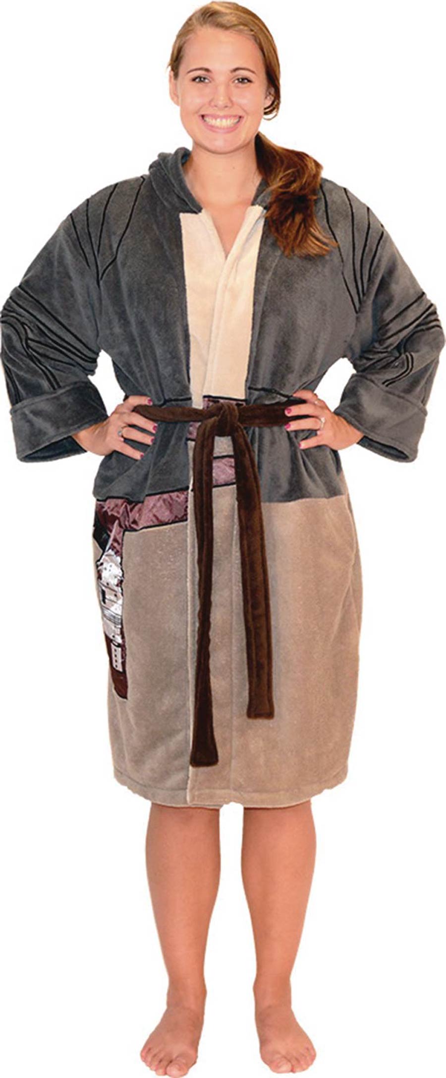 Star Wars Episode VII The Force Awakens Rey Hooded Womens Fleece Robe