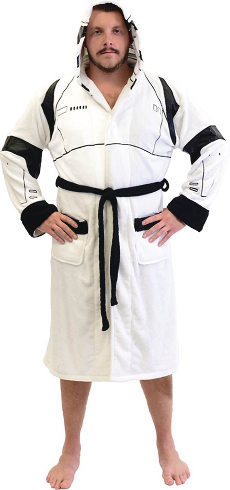 Star Wars Episode VII The Force Awakens Stormtrooper Hooded Mens Fleece Robe