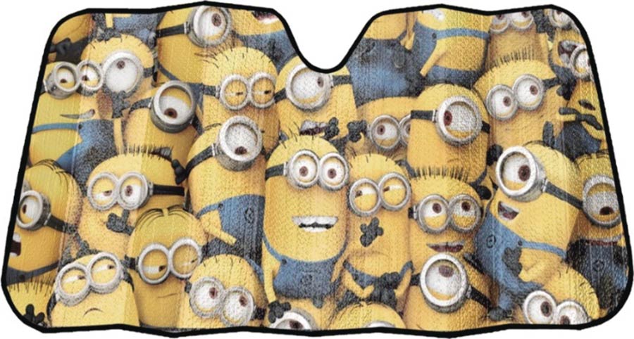 Minions Accordion Auto Sunshade - Crowd