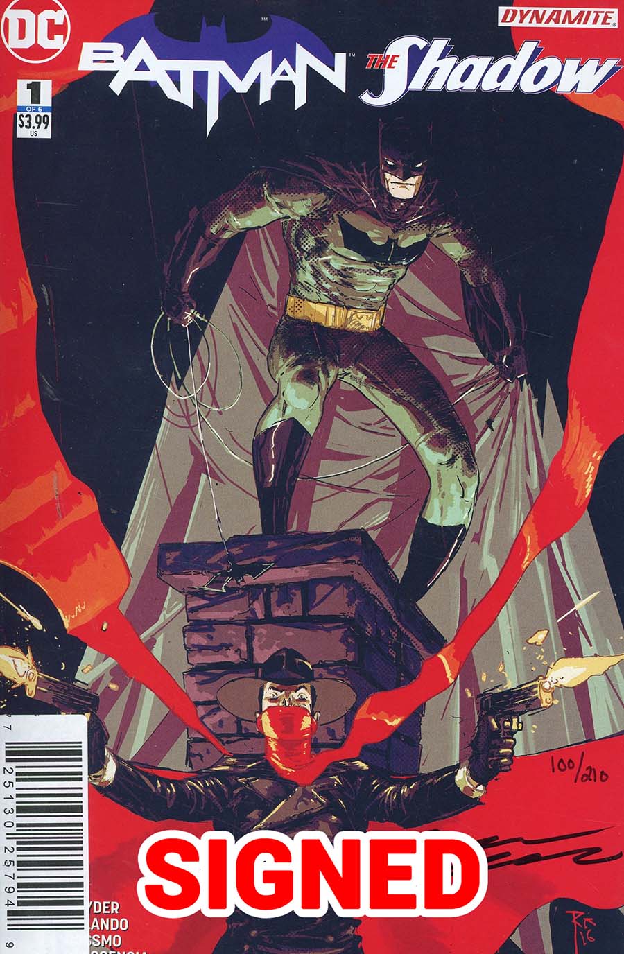 Batman The Shadow #1 Cover F DF Signed By Steve Orlando