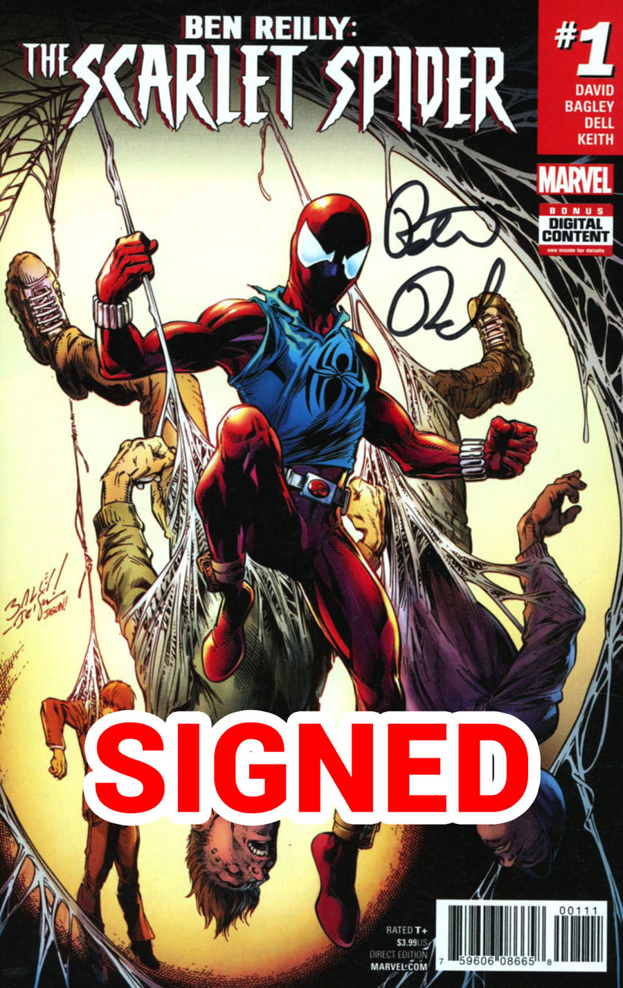 Ben Reilly The Scarlet Spider #1 Cover G Regular Mark Bagley Cover Signed By Peter David