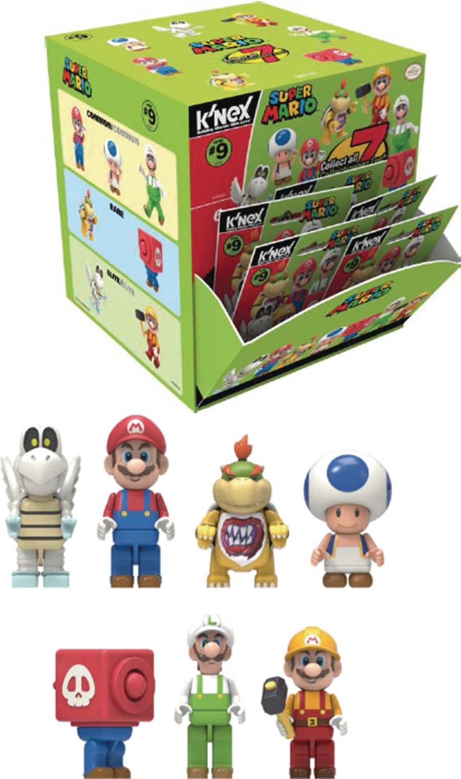 K-Nex Super Mario Series 9 Blind Mystery Box 48-Piece Display