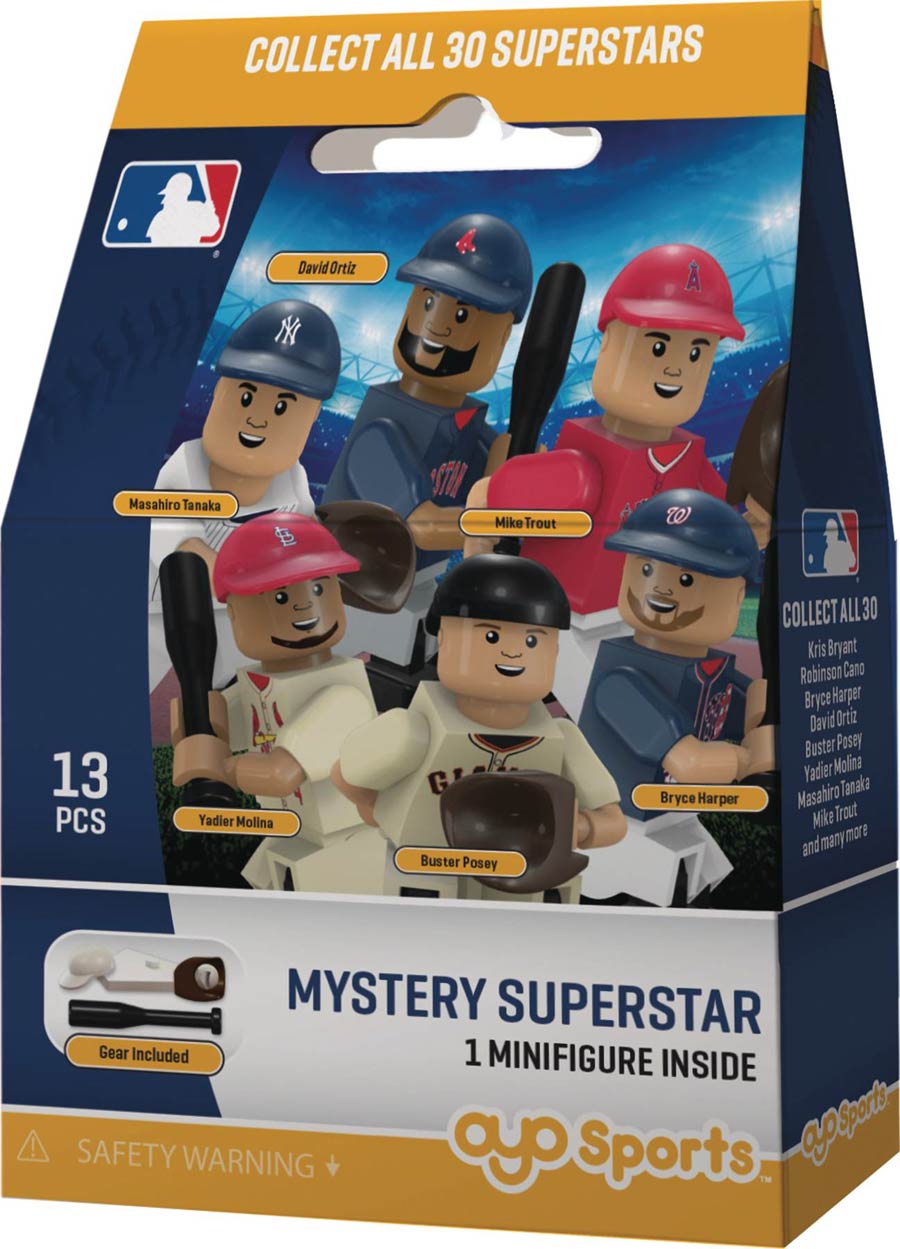 Oyo MLB Superstars Mini Figure Blind Mystery Box 24-Piece Display