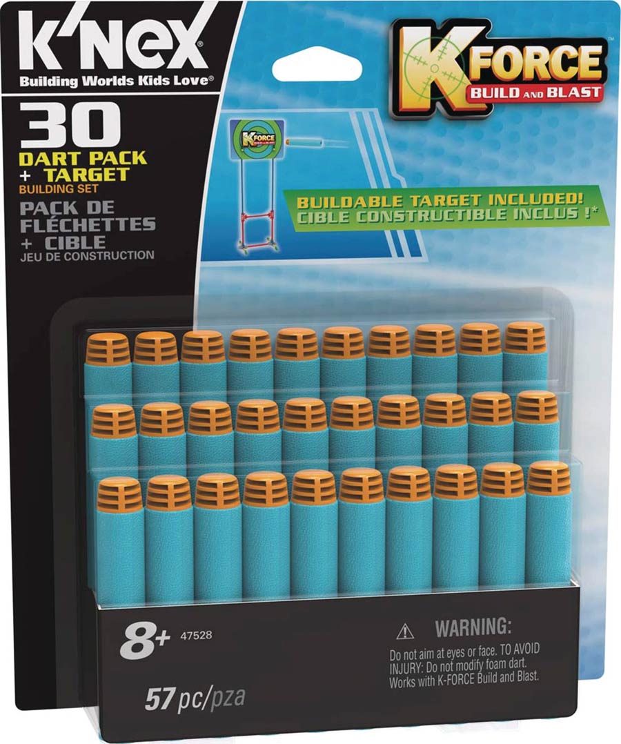 K-Force Build & Blast 30 Dart With Target Blister Pack