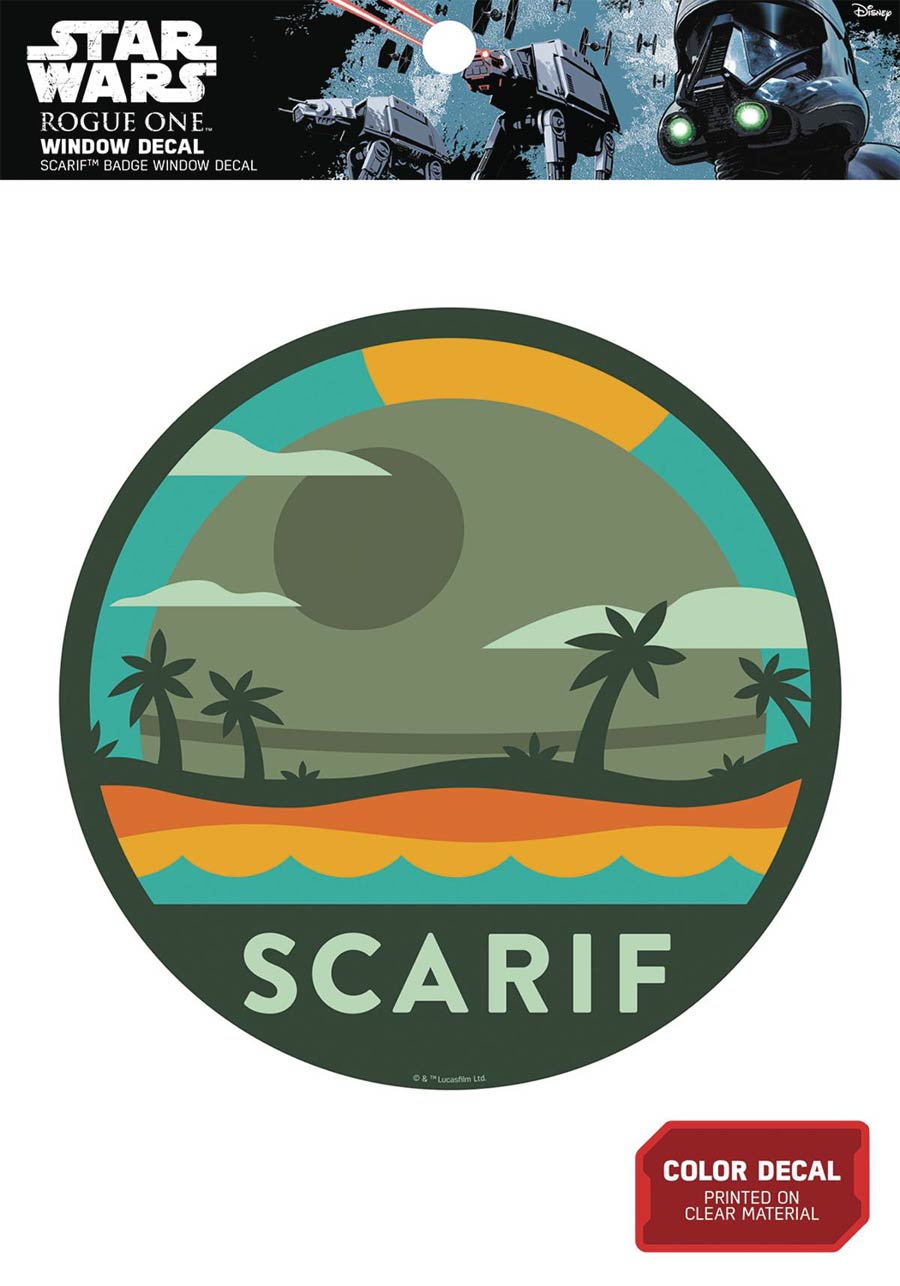 Star Wars Window Decal - Death Star Over Scarif Badge