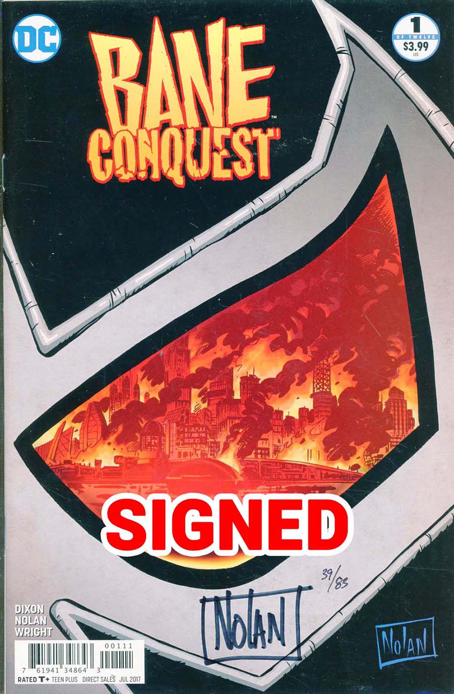 Bane Conquest #1 Cover C DF Signed By Graham Nolan