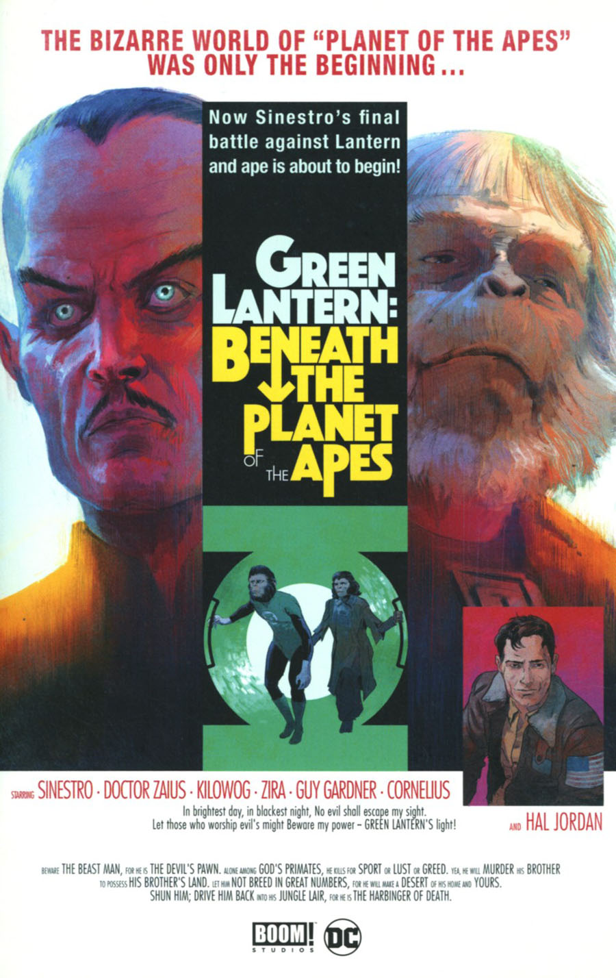 Planet Of The Apes Green Lantern #2 Cover E Incentive Robert Sammelin Movie Poster Virgin Variant Cover