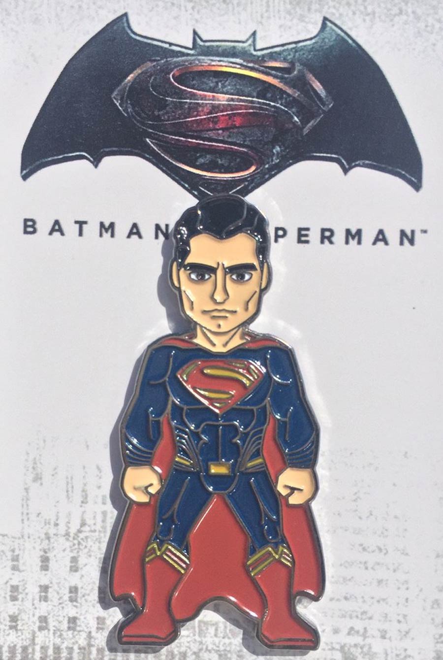 DC Comics Micro Justice Enamel Pin - Batman v Superman Dawn Of Justice Superman