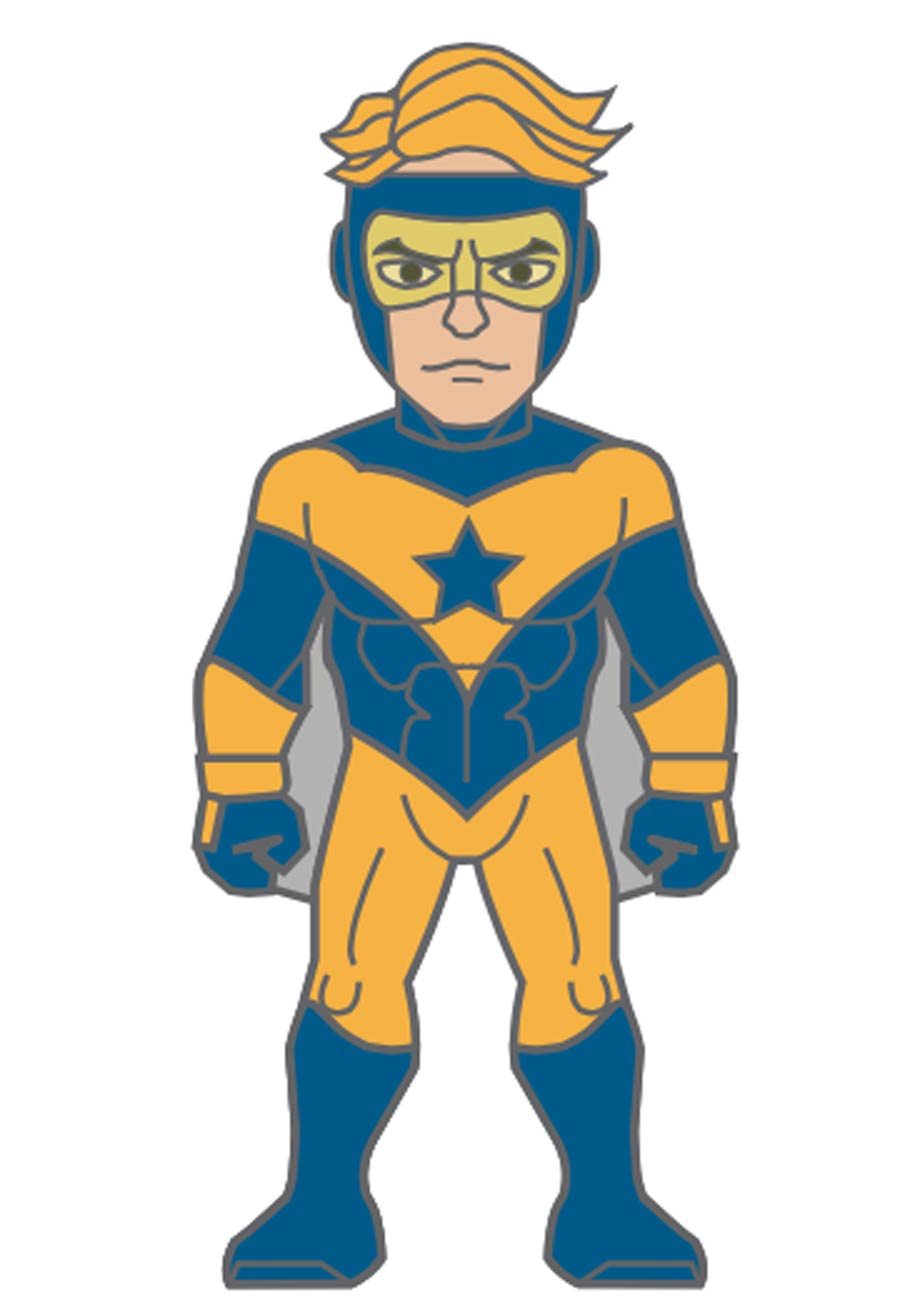 DC Comics Micro Justice Enamel Pin - Booster Gold Modern