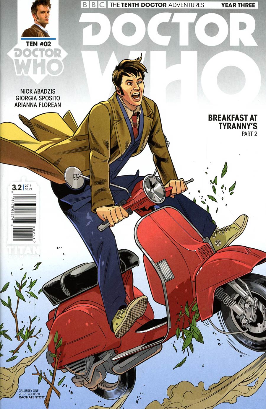 Doctor Who 10th Doctor Year Three #2 Cover E Variant Rachael Stott Gallifrey One Show Cover