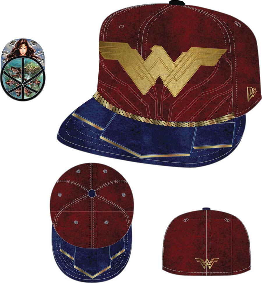 Wonder Woman Symbol 5950 Fitted Cap Size 7 1/2