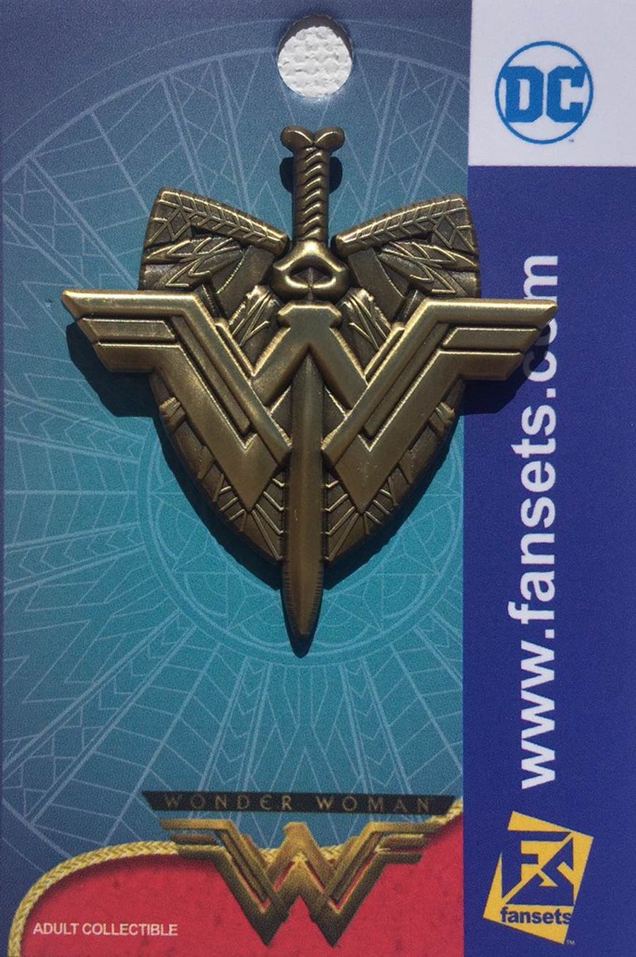 Wonder Woman Movie Wonder Woman Sword Shield Logo Enamel Pin